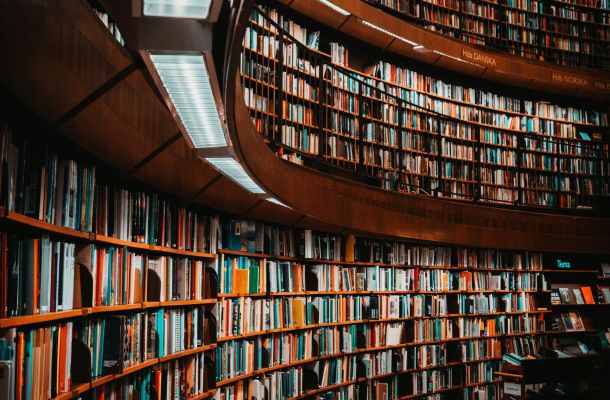 Library full of books