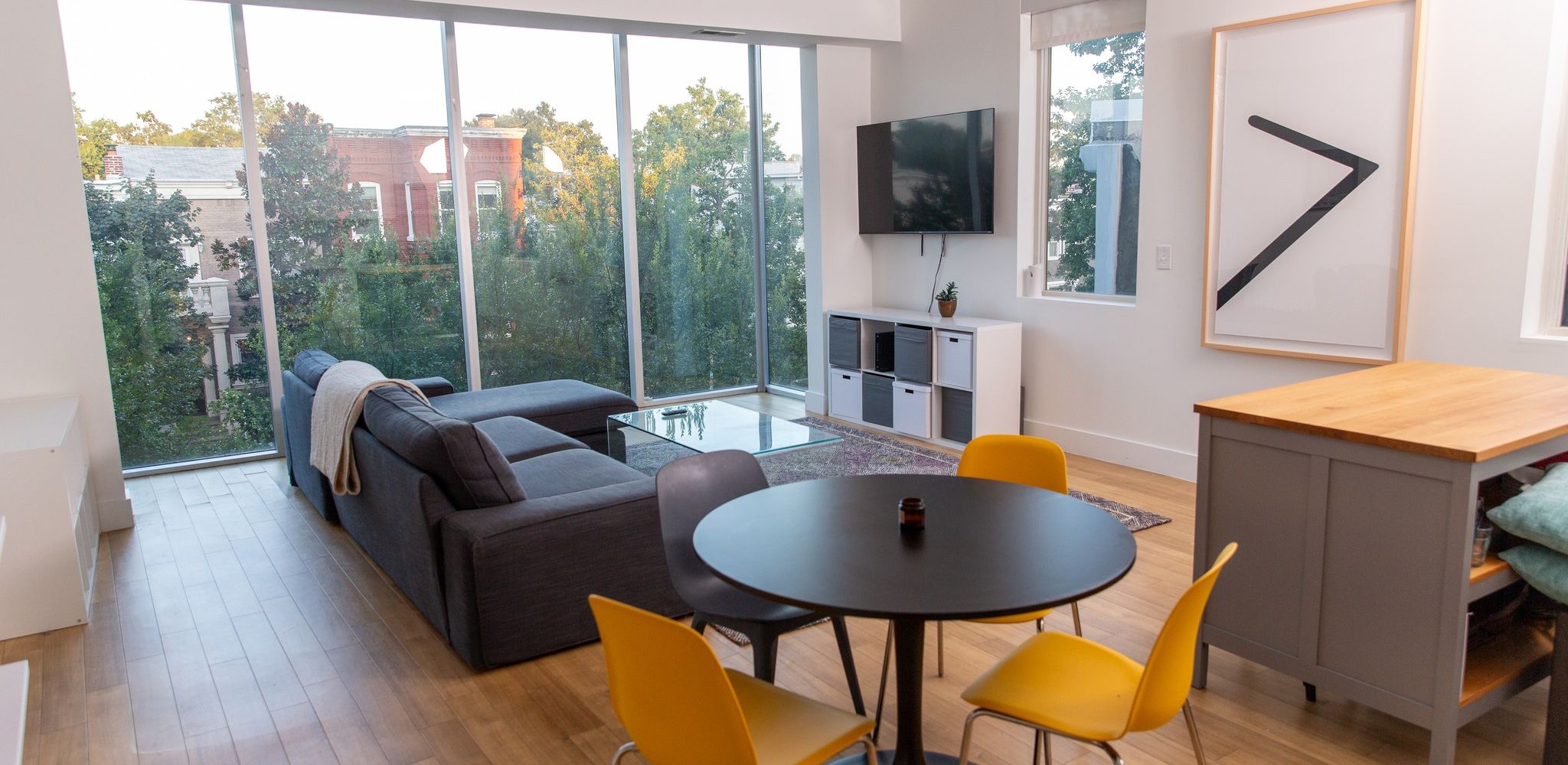 Oslo Co-living apartments in in Washington, D.C. interior common space, Shaw location