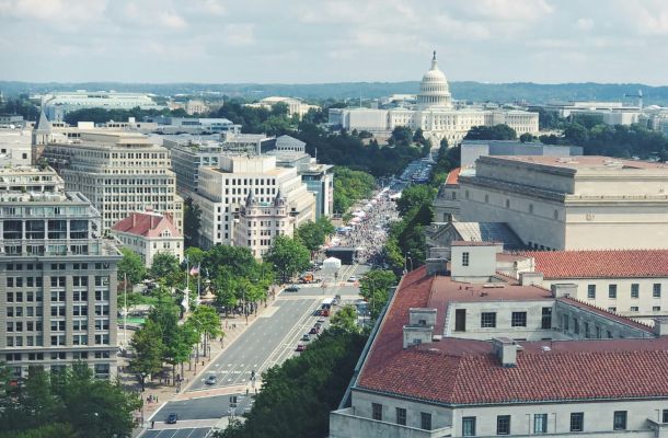 Washington DC aerial view